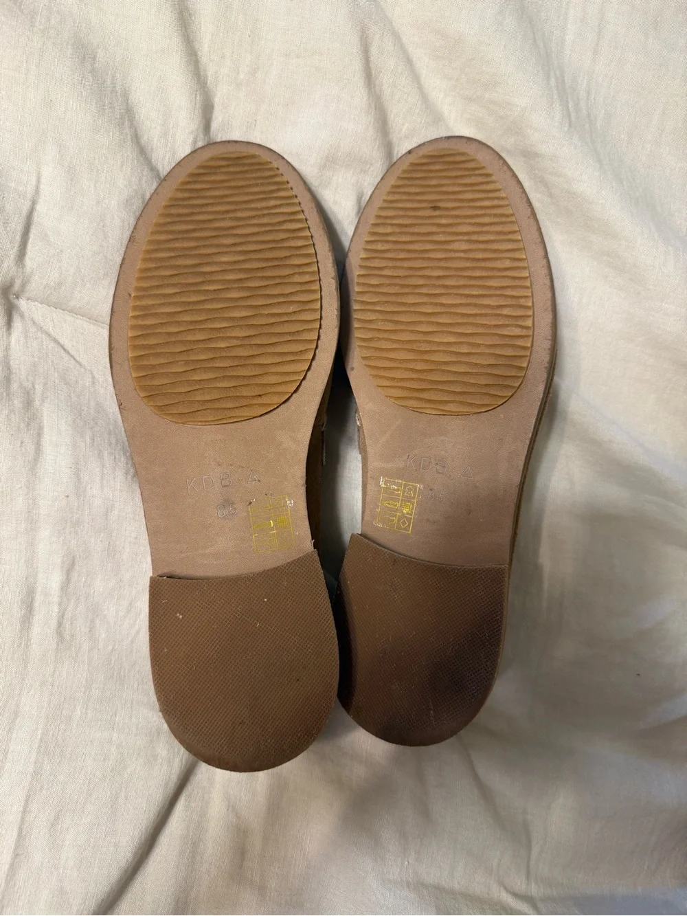 Kelsi Dagger Women’s Suede Penny Loafers in Taupe Brown size 8.5